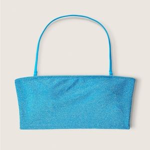 Victoria’s Secret Shimmer Glitter Swim Bandeau Bikini Top NWOT